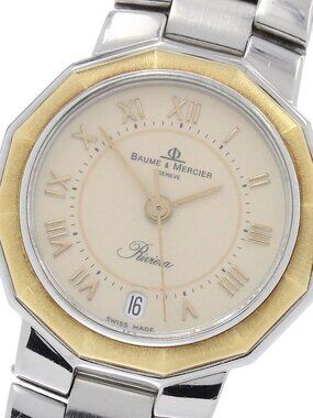 Baume & Mercier Riviera 5231.3 Date gold Dial Quartz Ladies Watch_970117